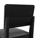 Ver imagem 7 de Banqueta Alta Bistrô Linhas Assento Estofado Encosto Mdf - Preto - Assento Estofado Corano Preto
