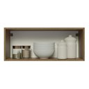 Ver imagem 5 de Armário Aéreo Madesa Lux 80 cm 1 Porta Basculante Rustic/Branco Veludo