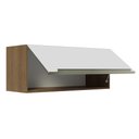 Ver imagem 6 de Armário Aéreo Madesa Lux 80 cm 1 Porta Basculante Rustic/Branco Veludo