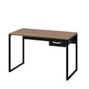Ver imagem 3 de Mesa de Escritório Escrivaninha Industrial com Gaveta 120cm - Nogal/preto