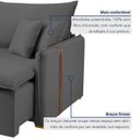 Ver imagem 7 de Sofá Cama Retrátil e Reclinável 2 Lugares Pés Madeira Maciça 220cm Windson Yescasa