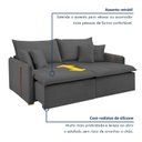Ver imagem 5 de Sofá Cama Retrátil e Reclinável 2 Lugares Pés Madeira Maciça 220cm Windson Yescasa