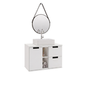 Ver imagem 4 de Conjunto Gabinete de Banheiro Suspenso Riviera 80cm