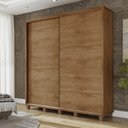 Ver imagem 1 de Guarda-Roupa Casal Monte Carlo com 2 Portas de Correr 4 Gavetas Internas e Maleiros Carvalho Tapajós