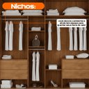 Ver imagem 6 de Guarda-Roupa Casal Monte Carlo com 2 Portas de Correr 4 Gavetas Internas e Maleiros Carvalho Tapajós