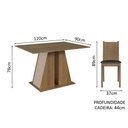 Ver imagem 3 de Conjunto Sala de Jantar Mesa Tampo de Madeira 6 Cadeiras Rustic/crema/preto Sharon Madesa
