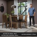 Ver imagem 4 de Conjunto Sala de Jantar Mesa Tampo de Madeira 6 Cadeiras Rustic/crema/preto Sharon Madesa