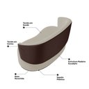 Ver imagem 6 de Poltrona Namoradeira Aisha 02 Lugares Orgânica Composê Sintético Marrom Suede Bege - Desk Design