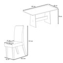 Ver imagem 3 de Mesa de Jantar 6 Lugares Kalina Mel/cinza - Viero Móveis