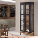 Ver imagem 2 de Cristaleira Bia 2 Portas Cor Preto com Amendoa 180 Cm - 62917