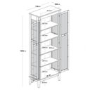 Ver imagem 3 de Cristaleira Bia 2 Portas Cor Preto com Amendoa 180 Cm - 62917
