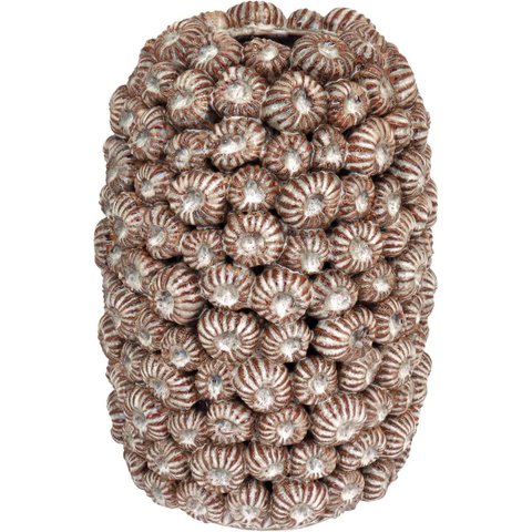 Vaso Decorativo Enfeite Casa Cerâmica 31x21x21cm Bege