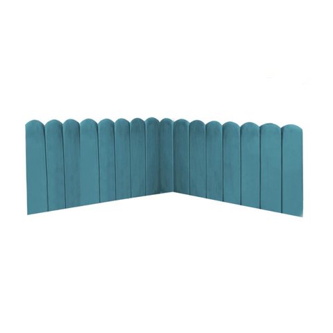 Cabeceira Painel Cama Queen Box Nuvem Suede Sandy 160 cm:Azul Turquesa