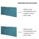 Ver imagem 6 de Cabeceira Painel Cama Queen Box Nuvem Suede Sandy 160 cm:Azul Turquesa