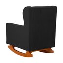 Ver imagem 4 de Kit 2 Poltrona Aurora Balanço Vovo Suede Preto - Fm