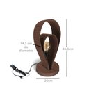 Ver imagem 2 de Abajur Drop 40cm - 1 Luz Imbuia