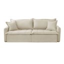 Ver imagem 6 de Sofá Cama Linho em Madeira Eucalipto 200cm Braço 20cm Arizona Meu Sofá Online