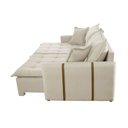 Ver imagem 7 de Sofá Cama Linho em Madeira Eucalipto 200cm Braço 20cm Arizona Meu Sofá Online