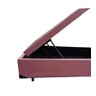 Cama Box Baú Casal Suede Rosé - 5