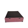 Cama Box Baú Casal Suede Rosé - 1