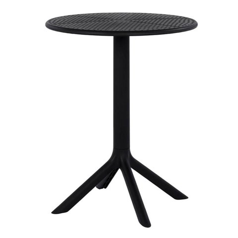 Mesa Drops Redonda Polipropileno Preto - 75802