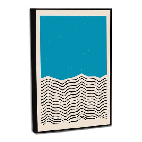 Quadro Decorativo Abstrato Linhas e Cores Iii com Moldura Filete