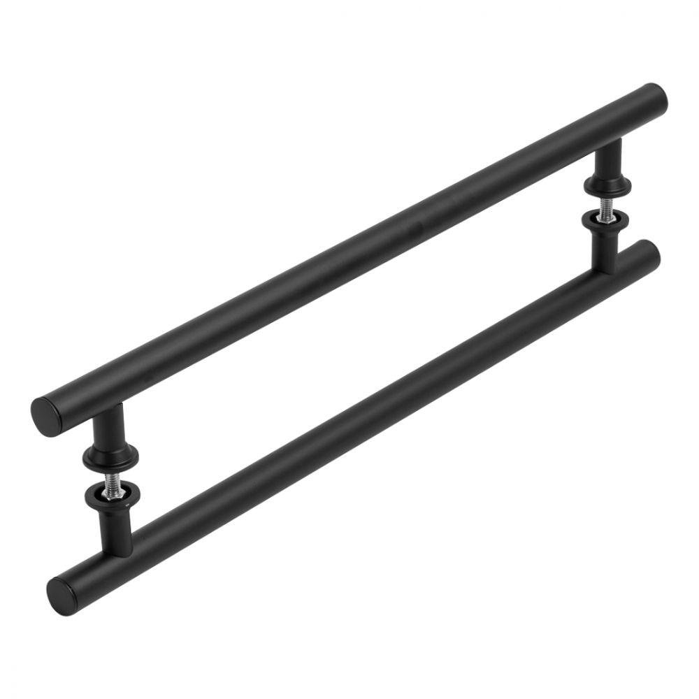 Puxador Preto para Porta de Vidro e Madeira 30cm - 2