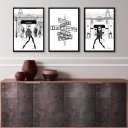 Ver imagem 2 de Kit 3 Quadros Decorativos Mulheres Moda Fashion- Placas 33x24cm:madeira Branca