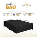 Ver imagem 6 de Cama Box com Baú Casal Royal Sleep Suede Preto 138cm