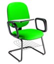 Ver imagem 1 de Cadeira Universitária com Prancheta para Escolas Linha Uno Verde