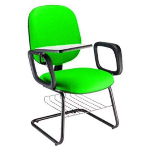 Cadeira Universitária com Prancheta para Escolas Linha Uno Verde