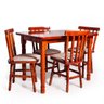 Conjunto de Mesa Mônaco 110x80 com 4 Cadeiras Estofadas – Mel – Jm Móveis - 1
