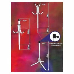 CABIDEIRO DE CHÃO DESMONTÁVEL PRETO TUBO EM AÇO - 4