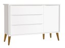 Ver imagem 4 de Jogo de Quarto para Bebê Completo 3 Portas Théo New Branco Fosco com Madeira - Reller