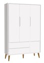 Ver imagem 6 de Jogo de Quarto para Bebê Completo 3 Portas Théo New Branco Fosco com Madeira - Reller