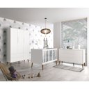 Ver imagem 1 de Jogo de Quarto para Bebê Completo 3 Portas Théo New Branco Fosco com Madeira - Reller