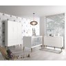 Jogo de Quarto para Bebê Completo 3 Portas Théo New Branco Fosco com Madeira - Reller - 1