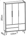 Ver imagem 7 de Jogo de Quarto para Bebê Completo 3 Portas Théo New Branco Fosco com Madeira - Reller