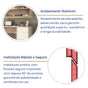 Ver imagem 7 de Conjunto Escrivaninha 3 Gavetas com Armário Aéreo 2 Nichos e LED Office Elegance Bege/Galiano Grann/Argila