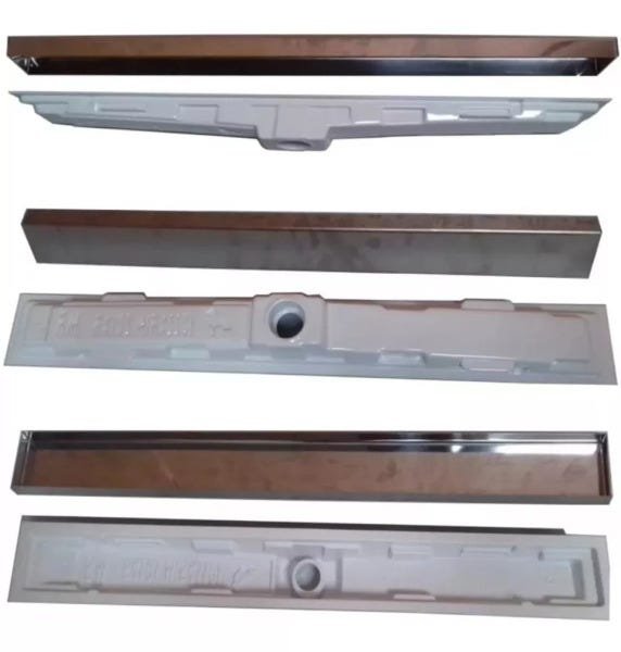 Ralo Oculto 06x70 Invisível Seca Piso Linear Inox Sifonado - 1