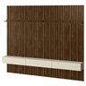 Painel Ripado Placa Tv 85 Projetta 265x300 Palisandro Off White Mbl - 1