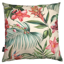 Ver imagem 2 de Almofadas Cheias Havana Impermeável Estampa Digital 100% Algodão Flores e Salmão Liso Kit 2 43CMX43C