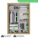 Ver imagem 5 de Guarda-roupa Solteiro 2 Portas 2 Gavetas Costa Rica