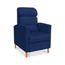 Ver imagem 3 de Poltrona Amamentação Reclinável Gisele - Poltrona Confortável para Leitura e Descanso - Azul Marinho