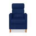 Ver imagem 4 de Poltrona Amamentação Reclinável Gisele - Poltrona Confortável para Leitura e Descanso - Azul Marinho