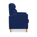 Ver imagem 5 de Poltrona Amamentação Reclinável Gisele - Poltrona Confortável para Leitura e Descanso - Azul Marinho