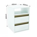 Ver imagem 4 de Mesa de Cabeceira 2 Gavetas MDF Select Belmax
