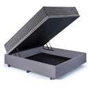 Ver imagem 5 de Base Box Baú Casal 138x188 Suede com Colchão Relax Fresh Molas Ensacadas