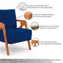Ver imagem 7 de Kit 2 Poltronas Sala de Estar Maya Luxo Suede Azul Marinho M3 - Monari Design