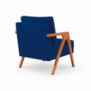 Ver imagem 4 de Kit 2 Poltronas Sala de Estar Maya Luxo Suede Azul Marinho M3 - Monari Design